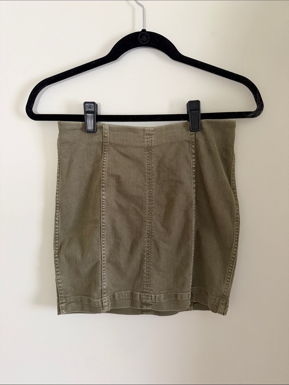 Free People Olive Panel Mini Skirt